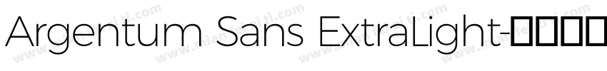Argentum Sans ExtraLight字体转换